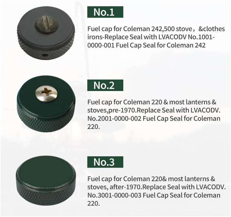 LVACODV No. 1 Brass for Coleman Lantern 242 243 246 247 249 500 Stove - Image 3